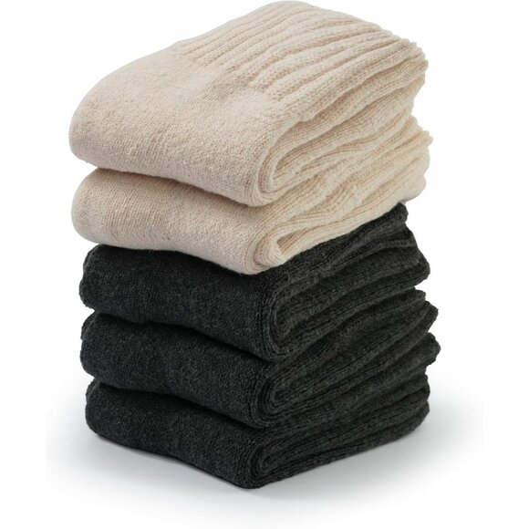 BenSorts Women5 Packs Gray Gray Gray Beige Beige Winter Thick Warm Boots Socks - Picture 2 of 6